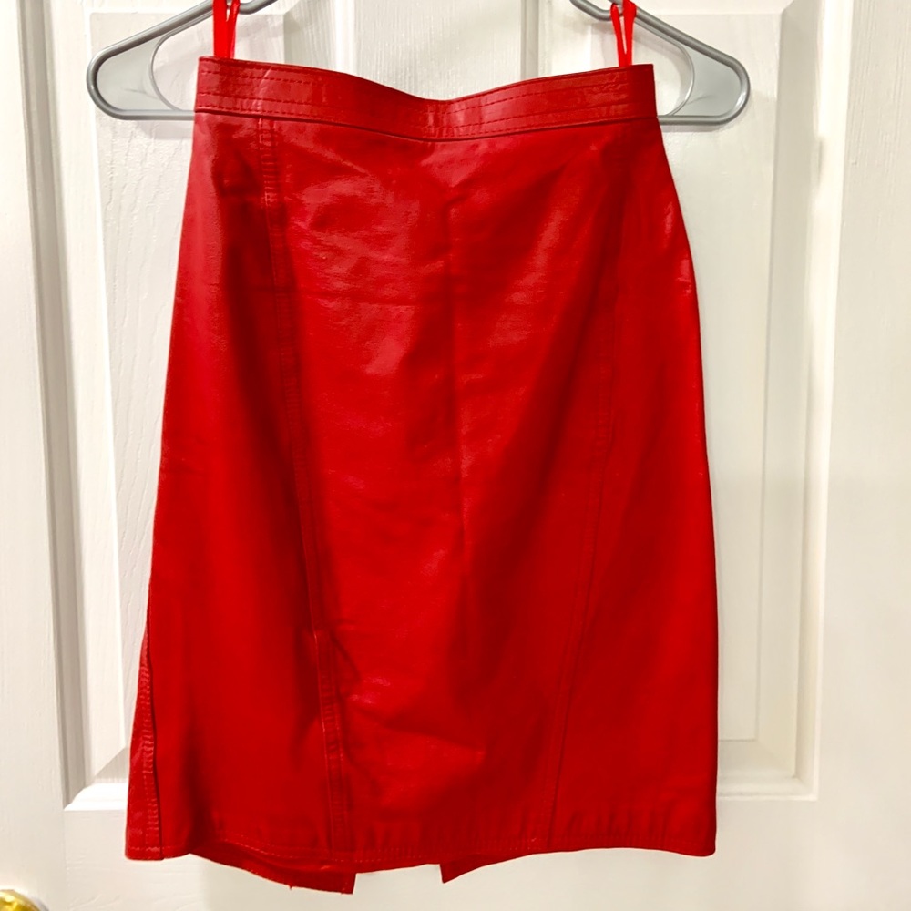 Red Leather Skirt